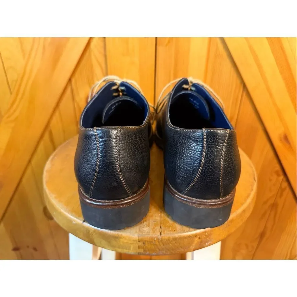 Johnston Murphy pebbled black leather Men's Shoes SIZE 11M made in Italy